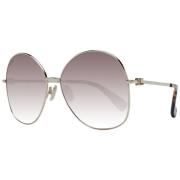 Max Mara Guld Kvinnor Solglasögon Rund Gradient Gray, Unisex