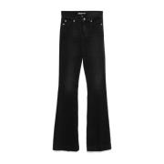 Liu Jo Svarta Denim Flared Jeans Black, Dam