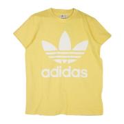 Adidas Sand Women's Trefoil Tee T-Shirt Beige, Dam