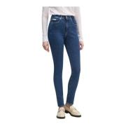 Calvin Klein Jeans High Rise Skinny Jeans för Kvinnor Blue, Dam