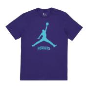 Jordan Charlotte Hornets Basket T-shirt Blue, Herr