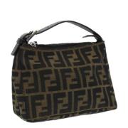 Fendi Vintage Pre-owned Canvas handvskor Brown, Dam