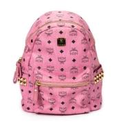 MCM Pre-owned Pre-owned Belagd canvas axelremsvskor Pink, Dam