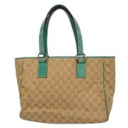 Gucci Vintage Pre-owned Canvas gucci-vskor Beige, Dam