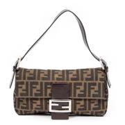 Fendi Vintage Pre-owned Canvas axelremsvskor Brown, Dam