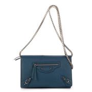 Balenciaga Vintage Pre-owned Laeder axelremsvskor Blue, Dam