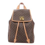 Celine Vintage Pre-owned Laeder ryggsckar Brown, Dam