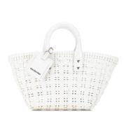 Balenciaga Vintage Pre-owned Plast handvskor White, Dam