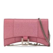 Balenciaga Vintage Pre-owned Tyg crossbodyvskor Pink, Dam