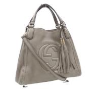 Gucci Vintage Pre-owned Laeder handvskor Gray, Dam