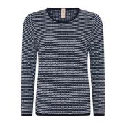 Skovhuus Multifärgad O-Neck Pullover Blus Marin Blue, Dam