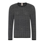 Skovhuus Multifärgad O-Neck Pullover Blus Svart Black, Dam