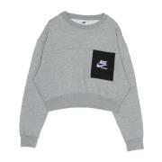 Nike Casual Fleece Crewneck Sweatshirt Gray, Dam