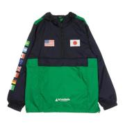 HUF Flags Anorak Jacka Marinblå Multicolor, Herr