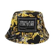 Versace Jeans Couture Barocco Print Unisex Svart Hatt Multicolor, Unis...