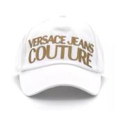 Versace Jeans Couture Vit Baseballkeps med Guldlogga White, Unisex