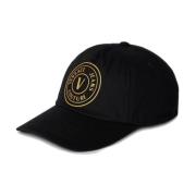 Versace Jeans Couture Svart Bomull Baseballkeps med Guld Logo Black, U...