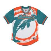 Mitchell & Ness Miami Dolphins Mesh V-ringad Jacka Multicolor, Herr