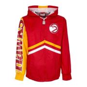 Mitchell & Ness Atlanta Hawks Windbreaker Full Zip Röd/Gul Red, Herr