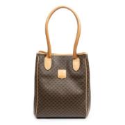 Celine Vintage Pre-owned Belagd canvas totevskor Brown, Dam