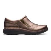 Clarks Bronsfärgade Dam Loafer Breda Skor Brown, Dam