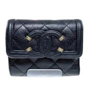 Chanel Vintage Pre-owned Laeder plnbcker Black, Dam