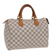 Louis Vuitton Vintage Pre-owned Canvas handvskor White, Dam