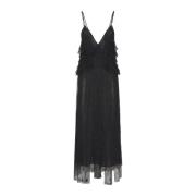 Blumarine Elegant Blonde Maxi Klänning Svart Black, Dam