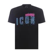 Dsquared2 Avslappnad Bomull T-shirt Black, Herr