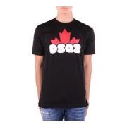 Dsquared2 Avslappnad Bomull T-shirt Black, Herr