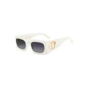 Dsquared2 Ivory Dark Grey Shaded Solglasögon White, Dam