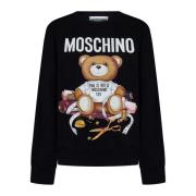 Moschino Stilren Sweatshirt för Trendig Look Black, Dam