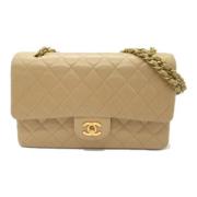 Chanel Vintage Pre-owned Laeder chanel-vskor Beige, Dam