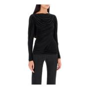 Paloma Wool Draped Blessy Top Black, Dam