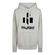 Isabel Marant Étoile Hoodie Logo Sweatshirt Beige, Dam