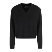 Theory Stilren Cropped Topp Black, Dam