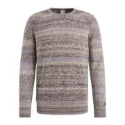 Cast Iron Spacedye Crewneck Sweater Gray, Herr