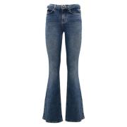 Pinko Denim Jeans Love Birds Flare Bottoms Blue, Dam