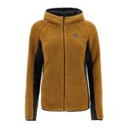 Montura Sherpa Zip-Up Hoodie med Jerseyinsatser Brown, Dam