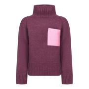 JW Anderson Lila Tröja med Rosa Ficka Purple, Dam