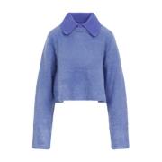 Loewe Blå Mohairtröja Aw24 Blue, Dam