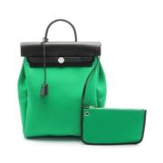 Hermès Vintage Pre-owned Tyg ryggsckar Green, Dam