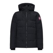 Canada Goose Svart Vinterjacka med Peak Revers Black, Herr