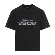 Martine Rose Svart T-shirt för män Aw24 Black, Herr