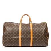 Louis Vuitton Vintage Pre-owned Belagd canvas handvskor Brown, Dam