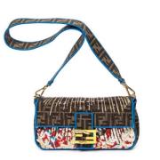 Fendi Vintage Pre-owned Canvas axelremsvskor Multicolor, Dam