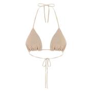 Laneus Lurex Triangle Top Beige, Dam