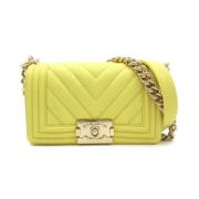 Chanel Vintage Pre-owned Canvas chanel-vskor Yellow, Dam