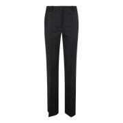 P.a.r.o.s.h. Svarta ullblandade slim-fit byxor Black, Dam