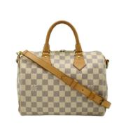 Louis Vuitton Vintage Pre-owned Tyg louis-vuitton-vskor Beige, Dam